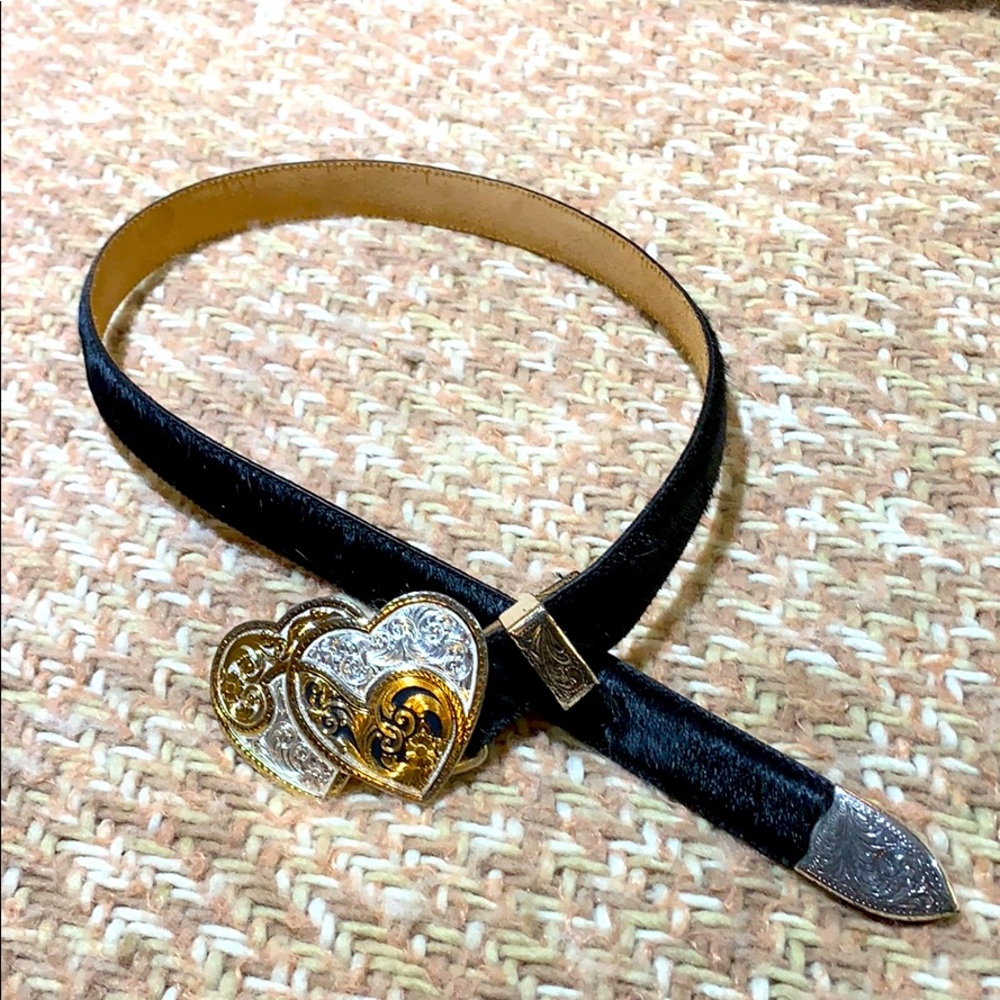 Cowhide western belt